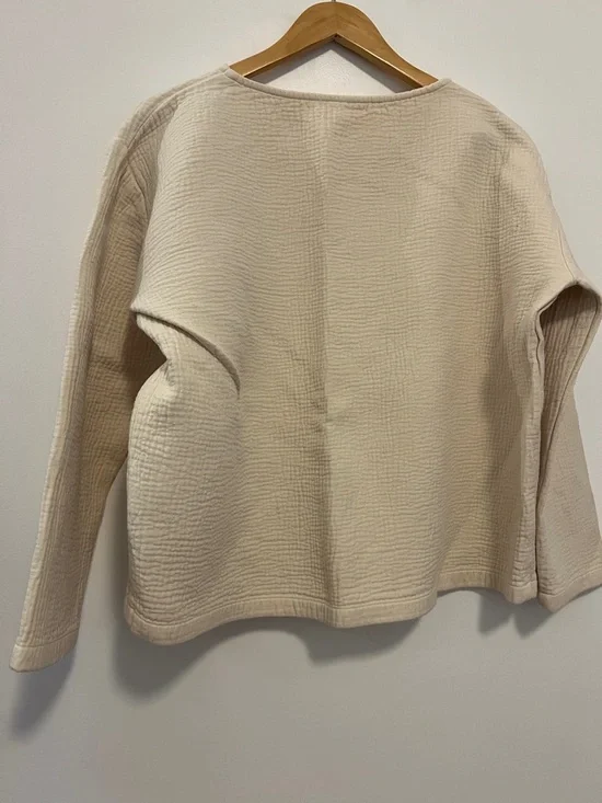 Black Crane Cream Long-Sleeve Top - Picture 4 of 4